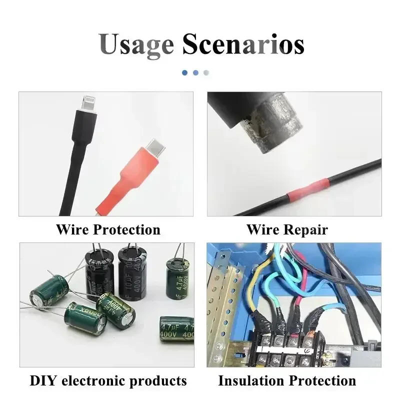 Description Picture 6 of item1~25M 4:1 Clear Heat Shrink Tube With Glue Dual Wall Heat Shrink Packaging Kit Electric Wire Connection Cable Insulation Sleeve