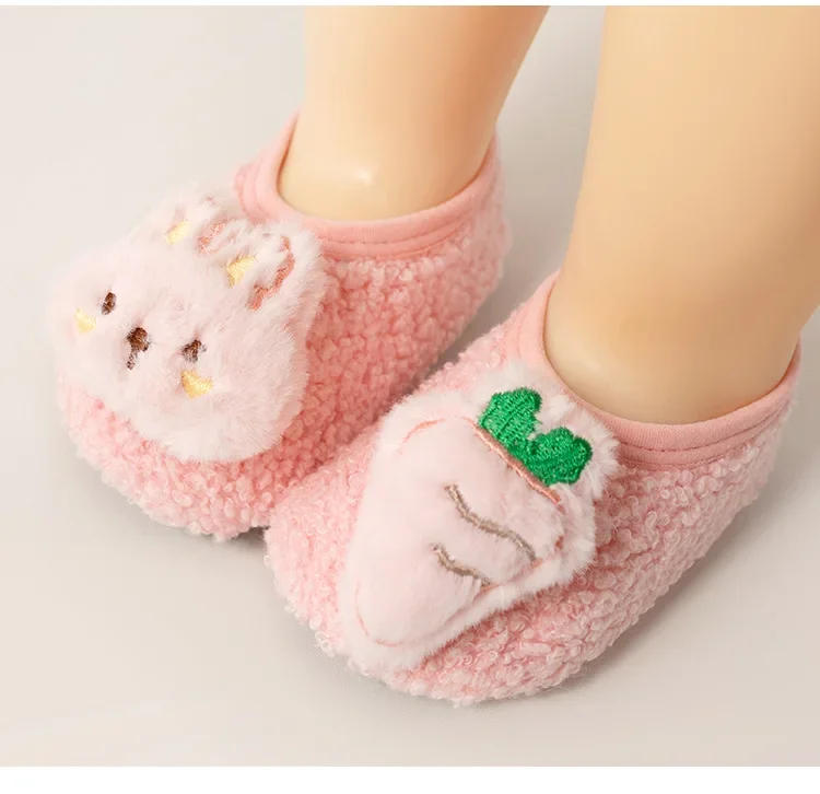 Description Picture 5 of itemWinter Warm Baby Slippers Toddler Plush Floor Sock Shoes Boys Girl Children Soft Anti-slip Walking Shoes Indoor Home Kids Shoes