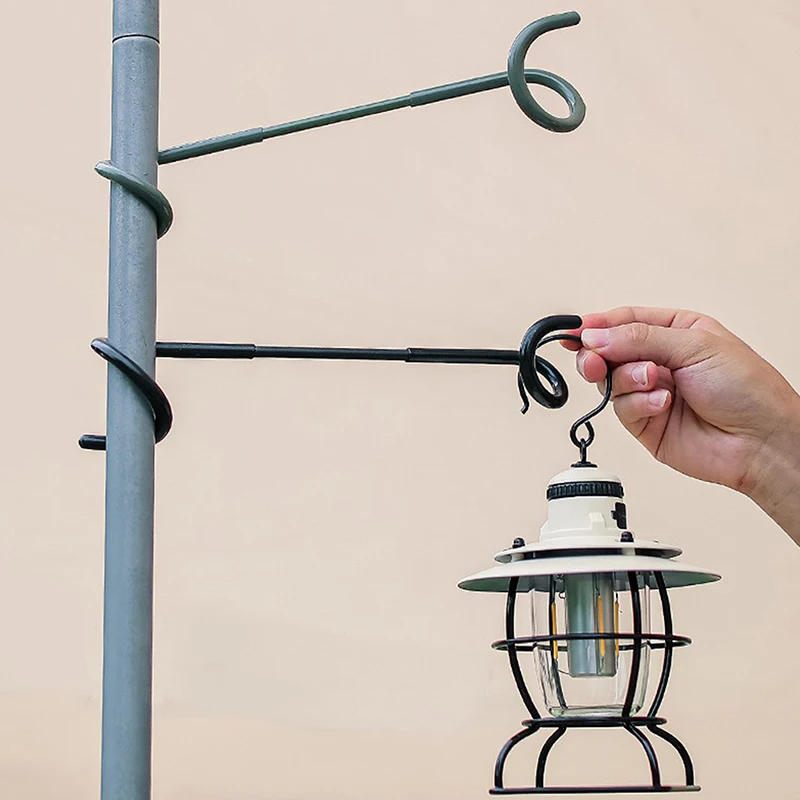 Description Picture 6 of itemStainless Steel Light Stand Holder Hooks Portable Tent Pole Lamp Hanger Hunting Fishing Lantern Hanger Outdoor Camping Tools
