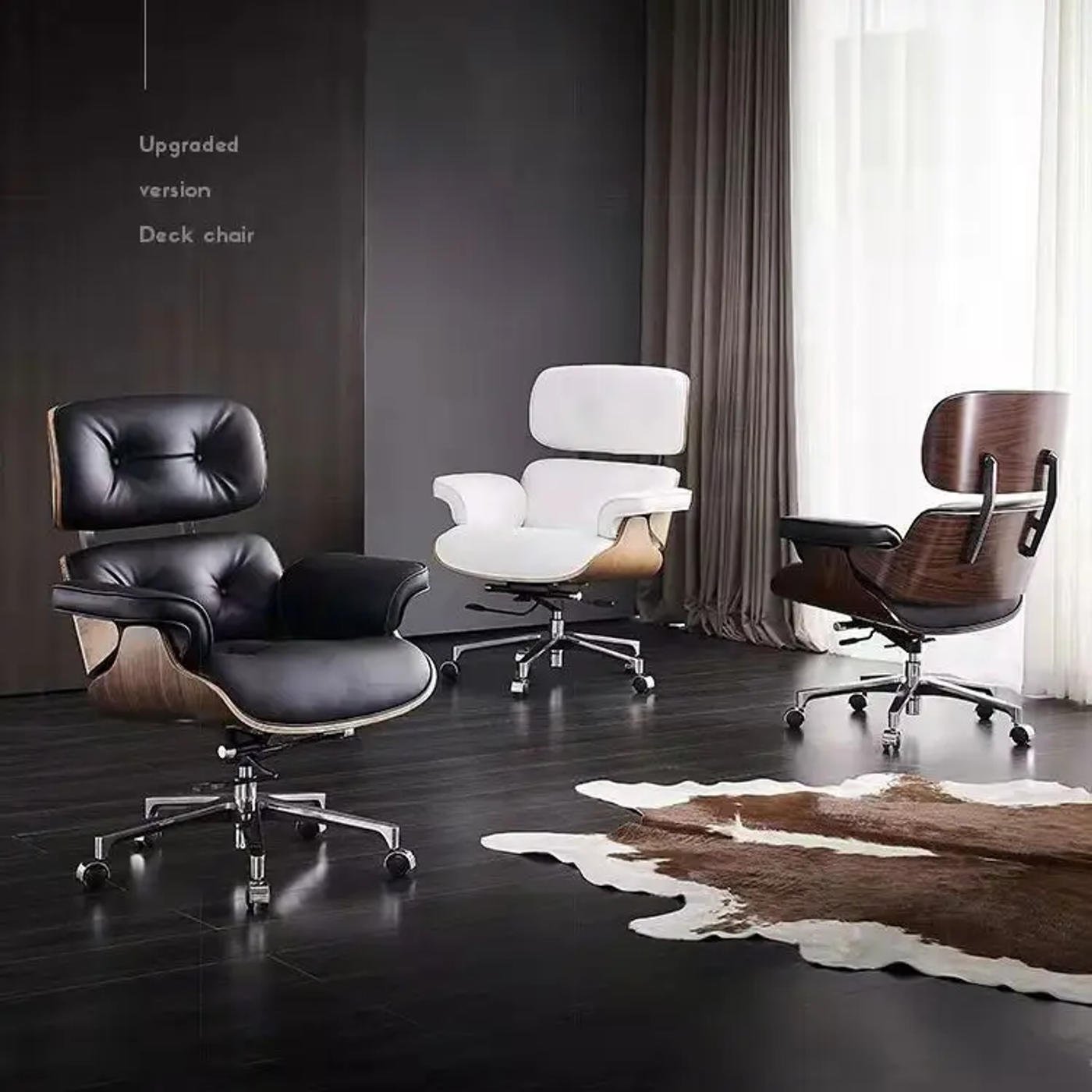 Description Picture 6 of itemOffice Chair High-Quality Simple Modern Luxury Relaxing Office Furniture Designer Leather Chair Comfortable Rotating Boss Chair