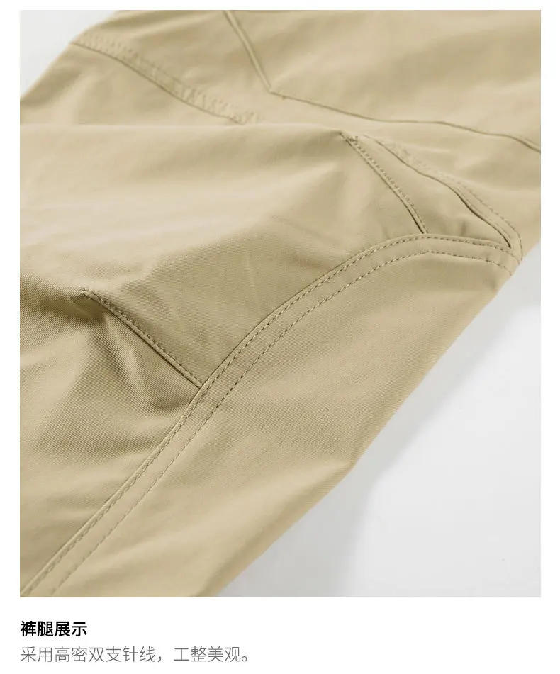 Description Picture 4 of itemQuick Dry Cargo Pants Men Multi-pocket Wear-resistant Straight Trousers Outdoor Climbing Camping Hiking Fishing Hunting Pants