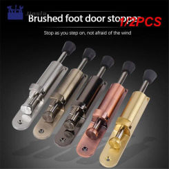 1/2PCS Spring Loaded Telescopic Door Stopper Adjustable Position Zinc Alloy Heavy Duty Door Locks Holder Stop Wall Protector
