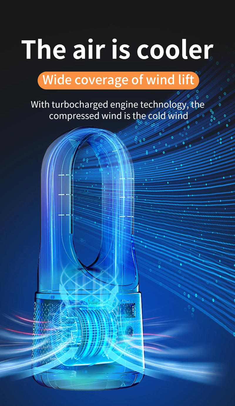 Description Picture 6 of itemUSB desktop fanless cooling fan, 6-speed wind speed adjustment, rechargeable, low-noise, suitable for indoor and outdoor use.