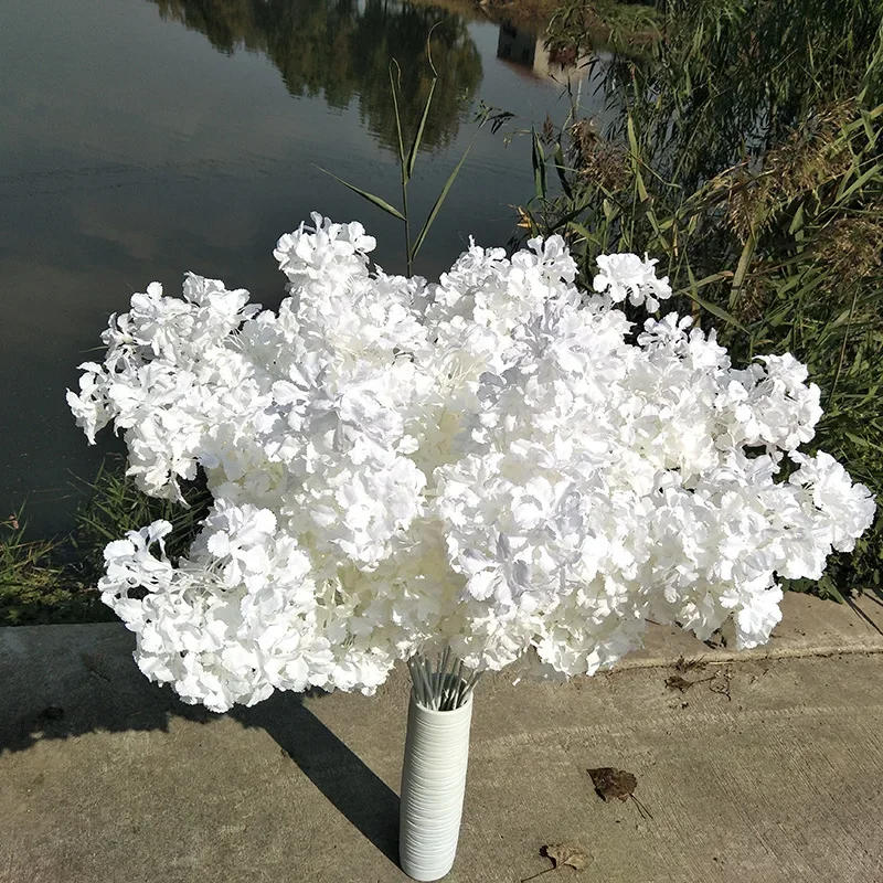 Description Picture 4 of item10pcs white branch snow Gypsophila Artificial plants cherry blossom wedding arch decoration artificial flower