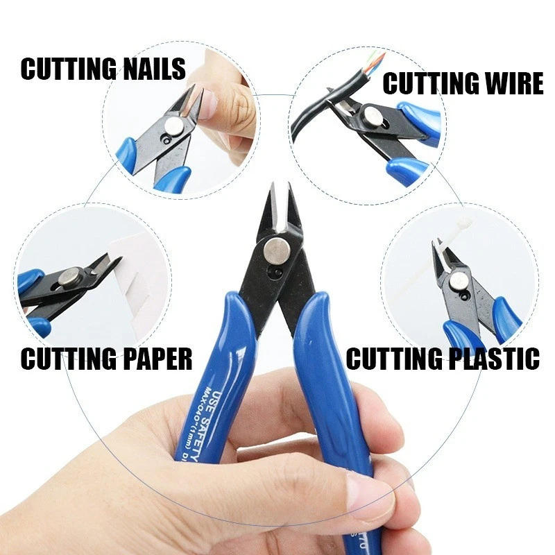 Description Picture 3 of itemUniversal Diagonal Pliers Carbon Steel Pliers Electrical Wire Cable Cutters Cutting Side Snips Flush Pliers Nipper Hand Tools