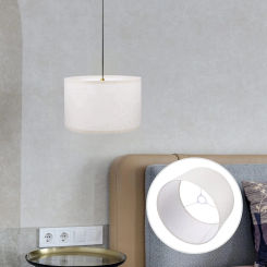 1PC Drum Shaped Fabric Lampshade Natural Linen Medium Lamp Shades Lampshade Circular Modern Beige Stylish Home Light Accessories