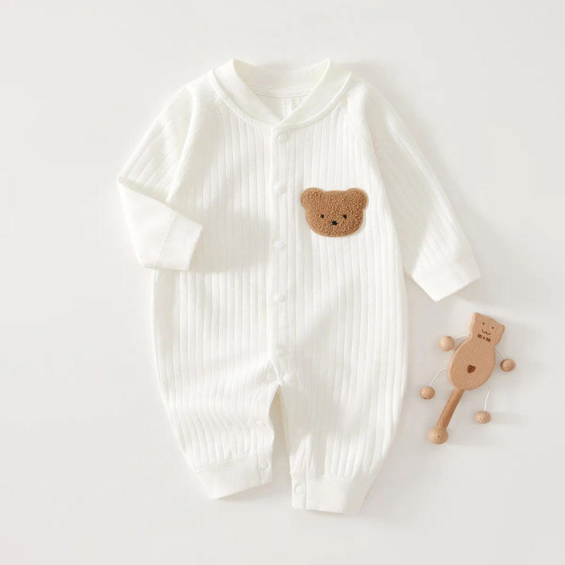 Description Picture 4 of itemNewborn Baby Clothes - 100% Cotton Long Sleeve Onesie, Snug Winter Pajama Sleepsuit for Infants, Unisex Soft Bodysuit
