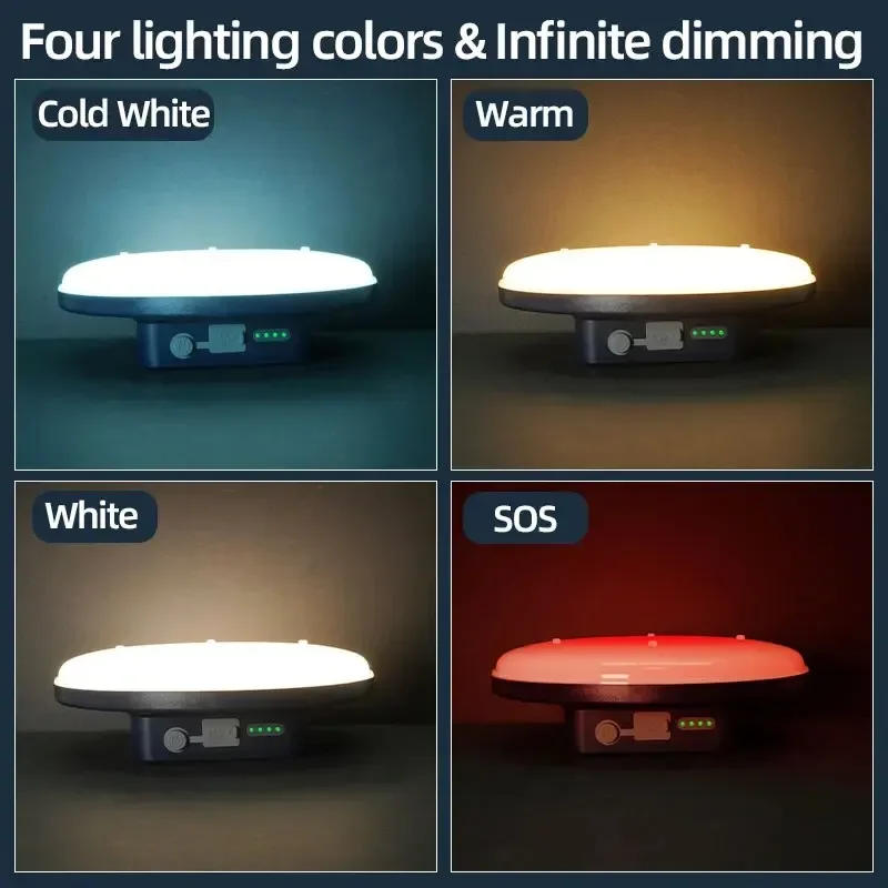 Description Picture 4 of itemRechargeable Camping Lights Outdoor Magnetic Suction Tent Lanterns Maintenance Emergency Lights High Light Flashlights 13500mah