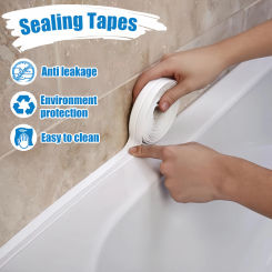 Bathroom Shower Sealing Tape Pvc Sealing Strip Caulk Strip Tape Self Adhesive Waterproof Wall Sticker For Kitchen Sink Edge Tape