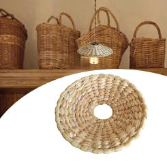 Table Lamp Shade Cover Dome Lamp Shade Retro Woven Hanging Pendant Light Cover