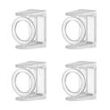 4Pcs Curtain Rod Holder Clothes Rail Bracket Hooks Adjustable Self Adhesive Clamp Hooks Practical Home Bathroom Hardware