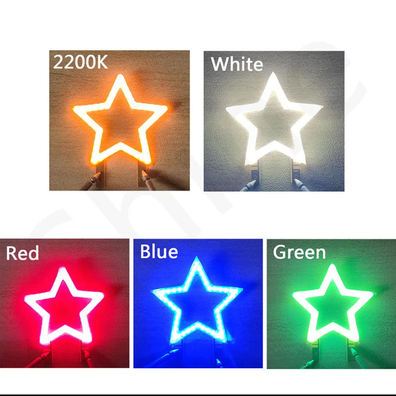 Description Picture 4 of item3V LED COB Edison LED Filament Star Shape Candle Diode Christmas Holiday Party Love Letter Decoration Light DIY Bulb Accessories