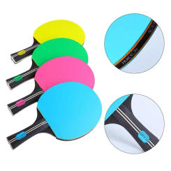 1 PC Long Handle Table Tennis Rackets Strong Rotate Control Table Tennis Racket 7-Ply Wood Bat FL Colorful Table Tennis Rackets