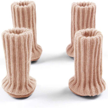 4pcs Table Leg Socks Chair Knitted Furniture Sock Floor Protectors  Furniture Legs Table Chair Leg Protector Cover For Furniture