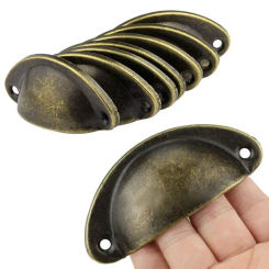 Pull Handle Hardware Handle 2Pcs Cabinet Pull 12Pcs/Set Vintage Shell Shaped Metal Handles Accessories