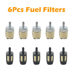 6Pcs Fuel Filters For Homelite Echo Husqvarna 13120519831 13120519830 Walbro 125-527 Chainsaws Fuel filter Replacement parts