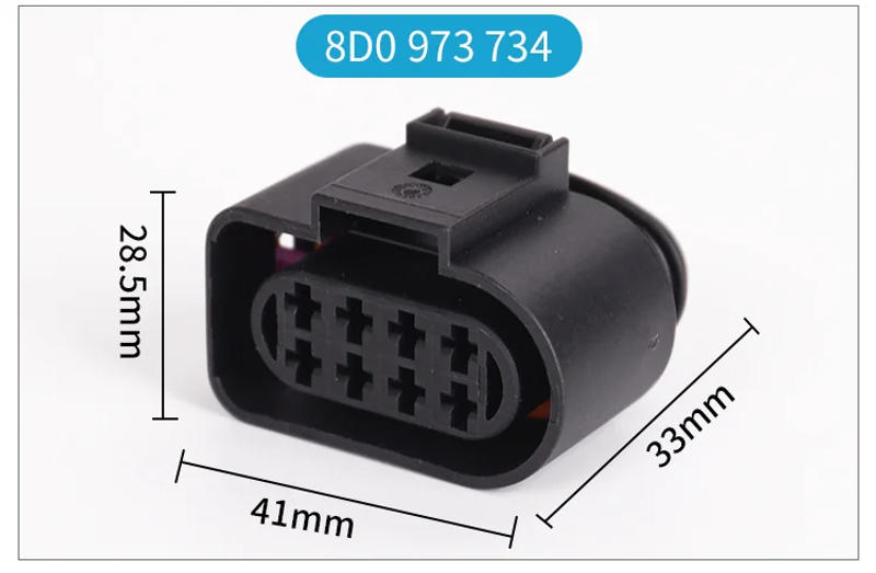 Description Picture 6 of item1 Set 2 3 4 5 6 8 10 Pin 3.5 mm Auto Ignition Coil Waterproof Connector Female Car Horn Sensor Plug With Cable 1J0973722 For VW