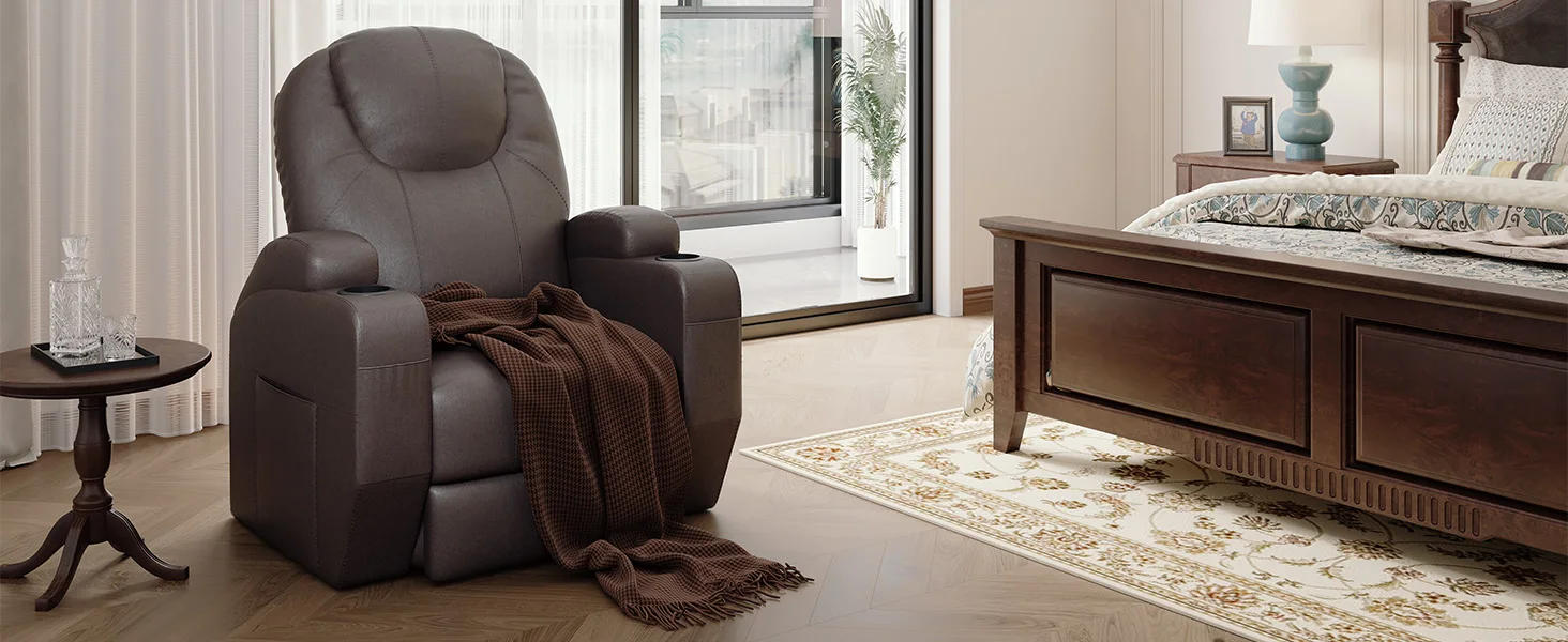 Description Picture 5 of itemPower Lift Recliner Chair for Elderly,PU Leather Lift Chair Sofa w/Cup Holders, Side Pockets for Living Room Bedroom