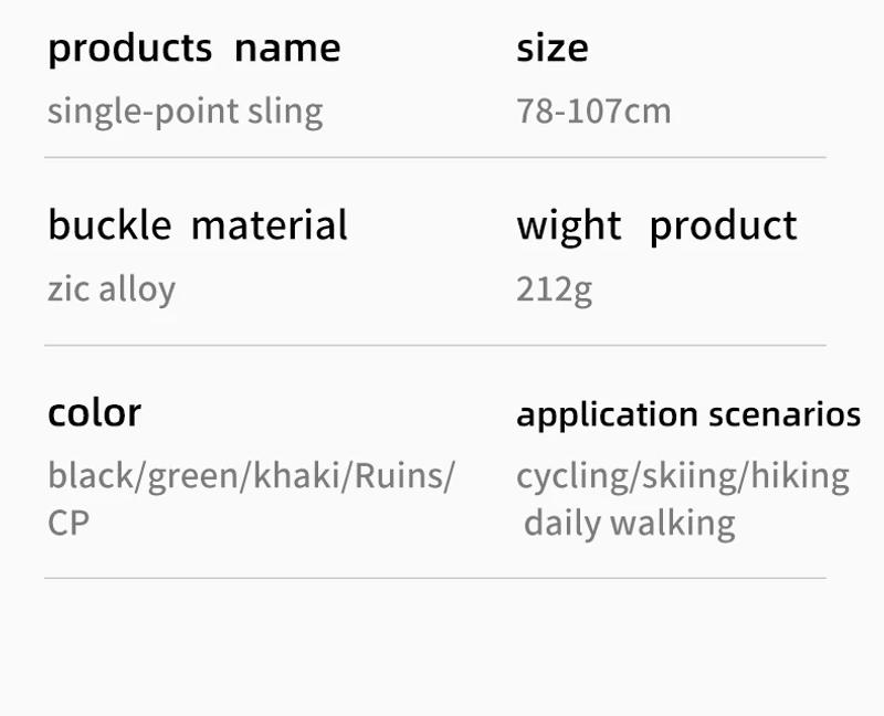 Description Picture 5 of itemTactical Gun Single Point Sling Adjustable Bungee Rifle Shoulder strap length for Airsoft Hunting Accessories Strap