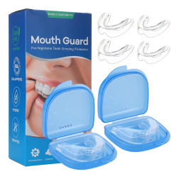 1 Set Invisible Night Mouth Guard For Teeth Clenching Grinding Dental Bite Sleep Aid Mouth Tray Personal Health Care Sleep