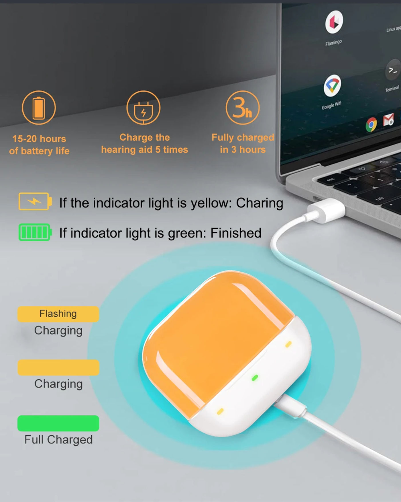 Description Picture 4 of itemRechargeable Hearing Aids for Deafness Elderly Digital Hearing Aid Sound Amplifier High Power Smart Noise Reductions Audifonos