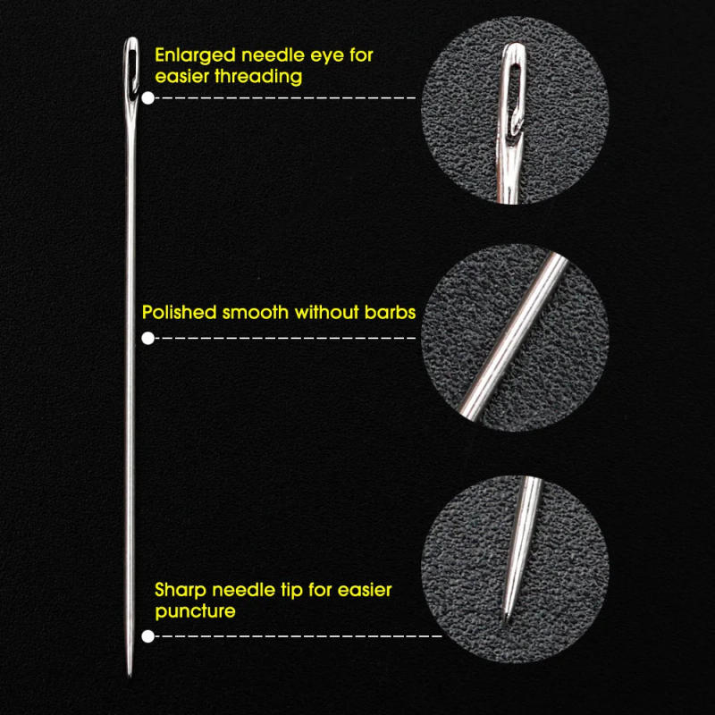 Description Picture 3 of item30Pcs Blind Needle Elderly Needle-side Hole Hand Sewing Needles Household Sewing Needless Threading DIY Apparel Sewing Tools