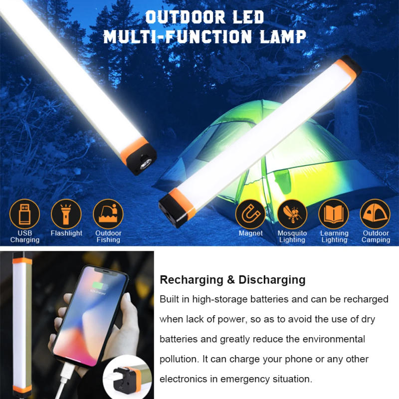 Description Picture 5 of itemLed Camping Light Usb Rechargeable Magnetic Work Light Portable Flashlight Tent Light Work Maintenance Lighting Flashlight