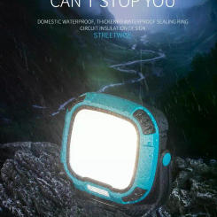 D2 Portable LED Spotlight Lantern Strong Light Flashlight Outdoor Camping Fishing Lamp Emergency Rechargeable Magnetic Work Lamp