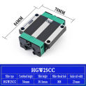 Linear Guide Rail  2PCS HGR25/30/35 Guide + 4PCS HGH25/30/35CA / HGW25/30/35CC Slide Blocks for CNC Router Engraving 300-1000mm