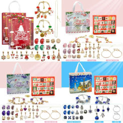Christmas Countdown Calendar Advent Calendar Girls Christmas Gift Advent Calendar 2023 Kids,24 Days DIY Christmas Bracelet Gifts