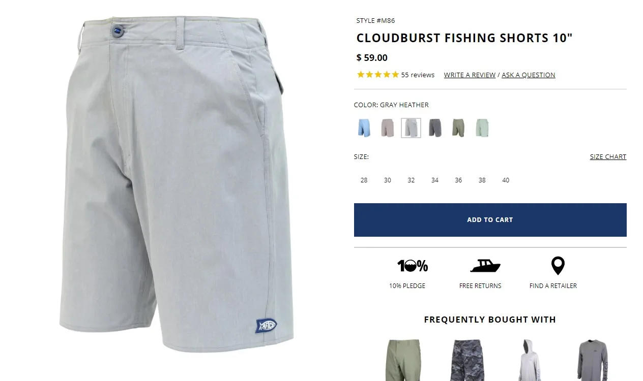 Description Picture 6 of itemMen Fishing Shorts Surf Shorts Performance Fishing Cargo Shorts Quick Dry UV UPF50 Lightweight Hiking Sports Shorts USA Size