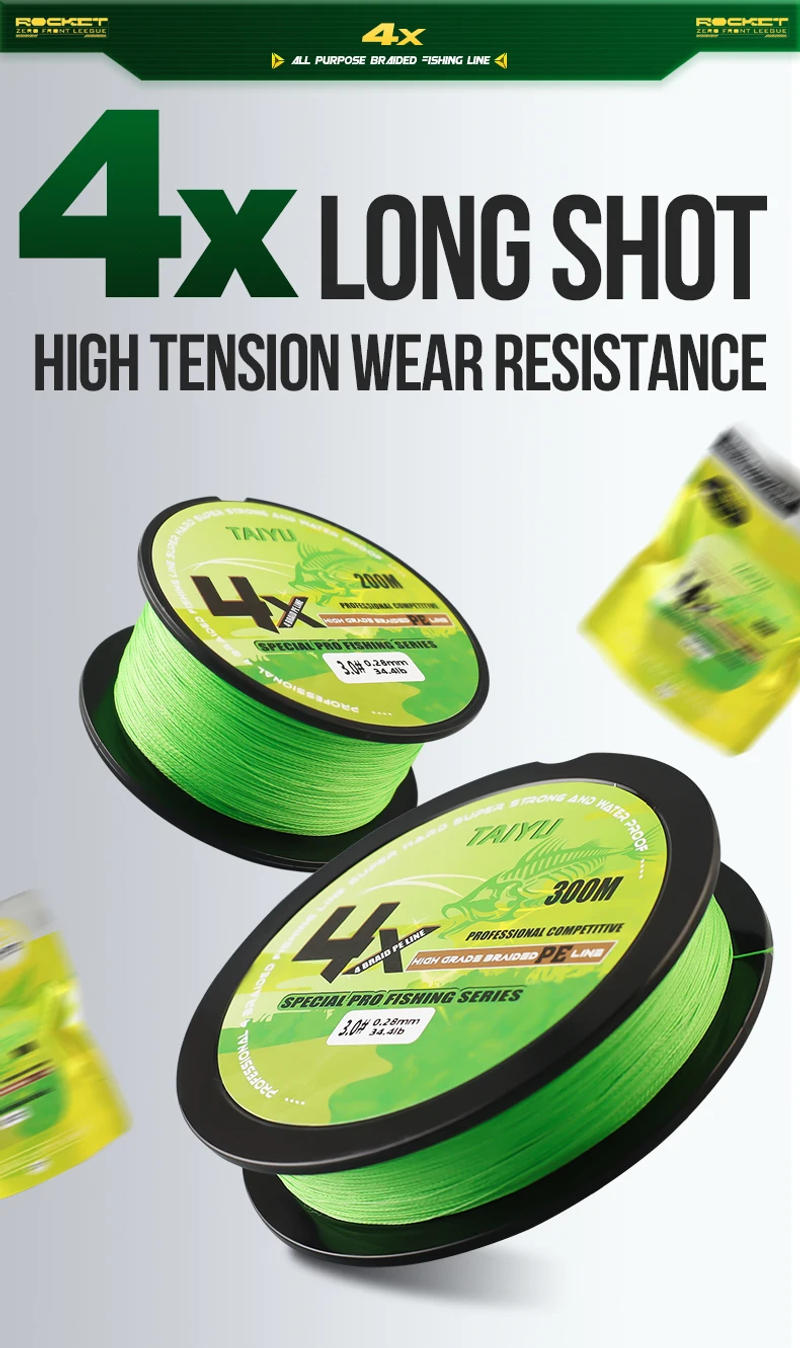 Description Picture 2 of itemTAIYU 4 Strands 100M PE Braided Fishing Line 19LB-70LB Japan Durable Multifilament Fishing Line Super Smooth Carp Fishing Line