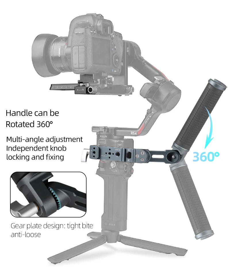 Description Picture 4 of itemGimbal Sling Handle with NATO Clamp Cold Shoe Mount for DJI RSC2 RS3 Mini RS3 PRO RS4 PRO Handheld Stabilizer Grip