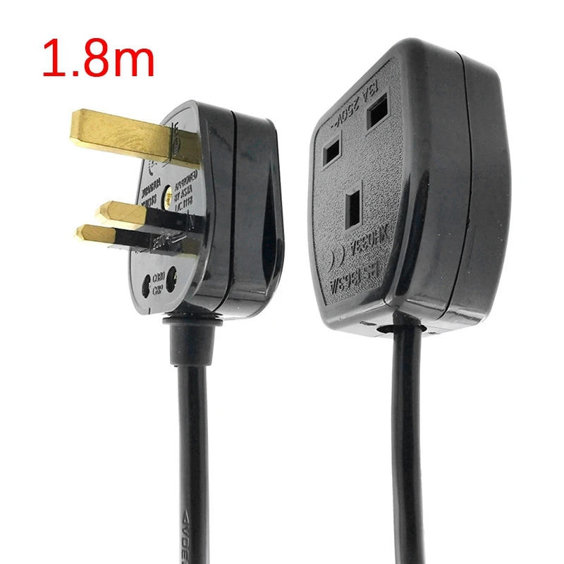 Description Picture 6 of itemUK 3 Prong Extension Power Cord,IEC UK Male Plug To Female Outlet Socket Hongkong Power Cable Extented(UK Plug)