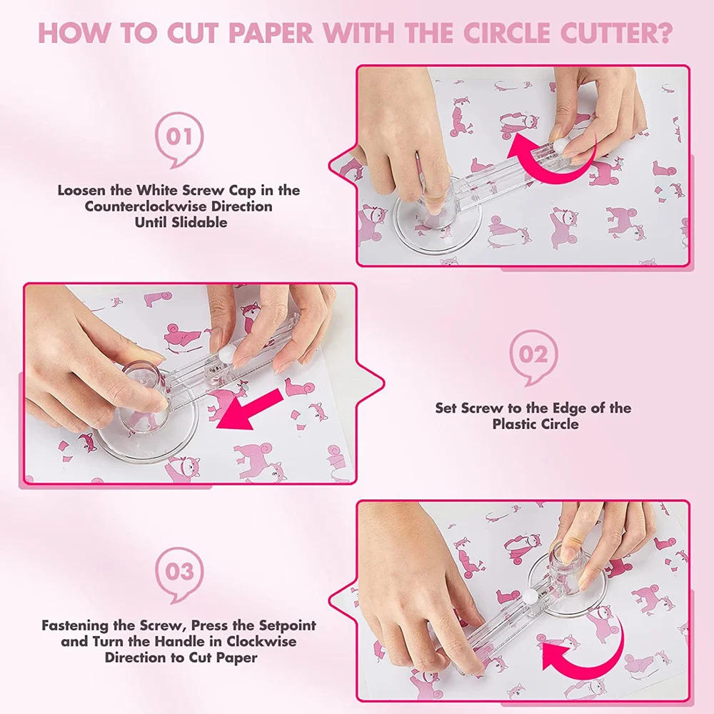 Description Picture 6 of item25+32+58MM Button Maker Machine Multiple-Size DIY Badges Set, 300 Pcs Button Parts+Circle Cutter+Mold, Badge Press Maker Machine