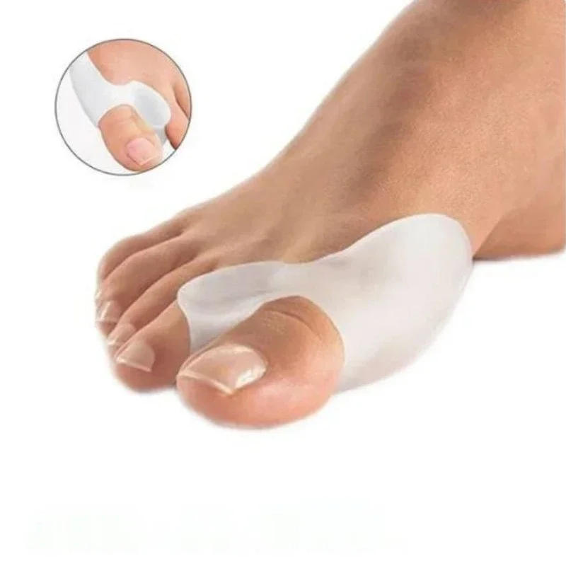 Description Picture 2 of itemSilicone Gel Thumb Corrector Bunion Foot Toe Hallux Valgus Protector Separator Finger Straightener Adjuster Foot Care Tool 2PCS
