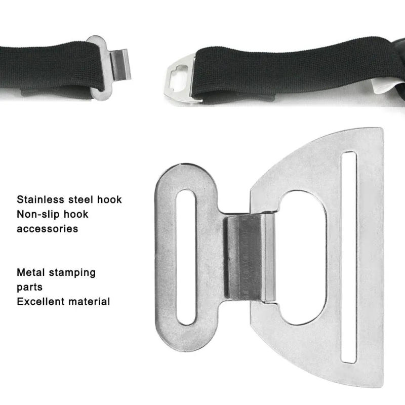 Description Picture 2 of item5Pcs Non-Slip Stainless Steel Backpack Hook Strap Fasteners With Metal Stamping Parts