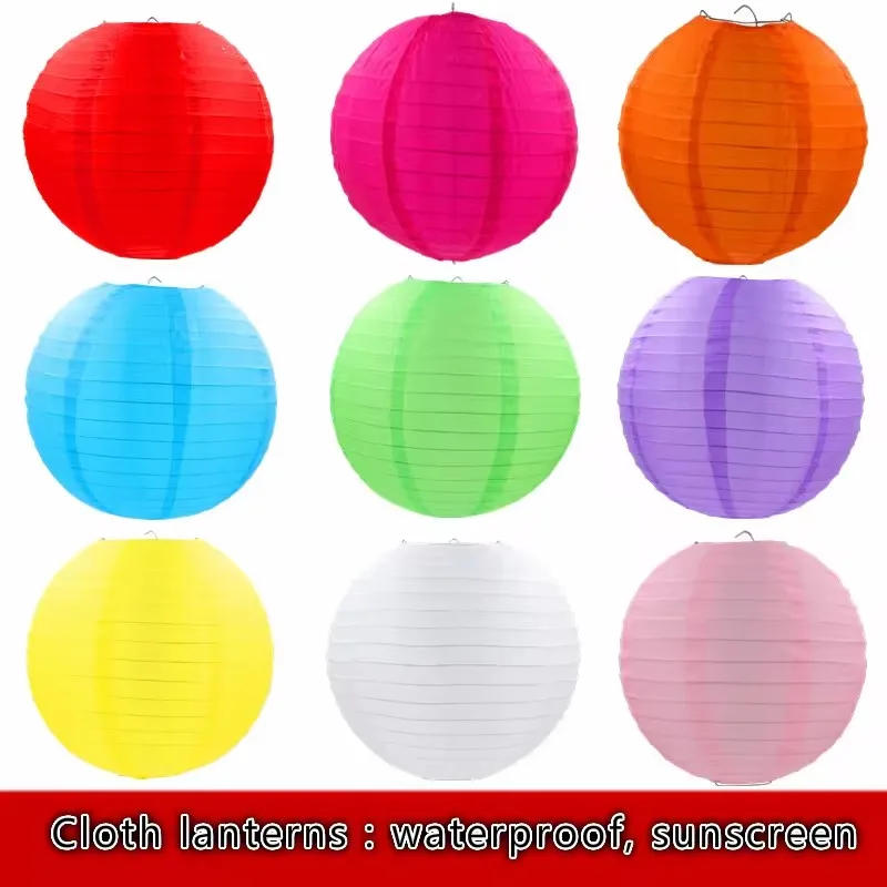 Description Picture 4 of itemMulticolor Round Waterproof silk Cloth Lantern 20-25-30-35-40cm Wedding Event Party Decoration Holiday Supplies China Lanterns