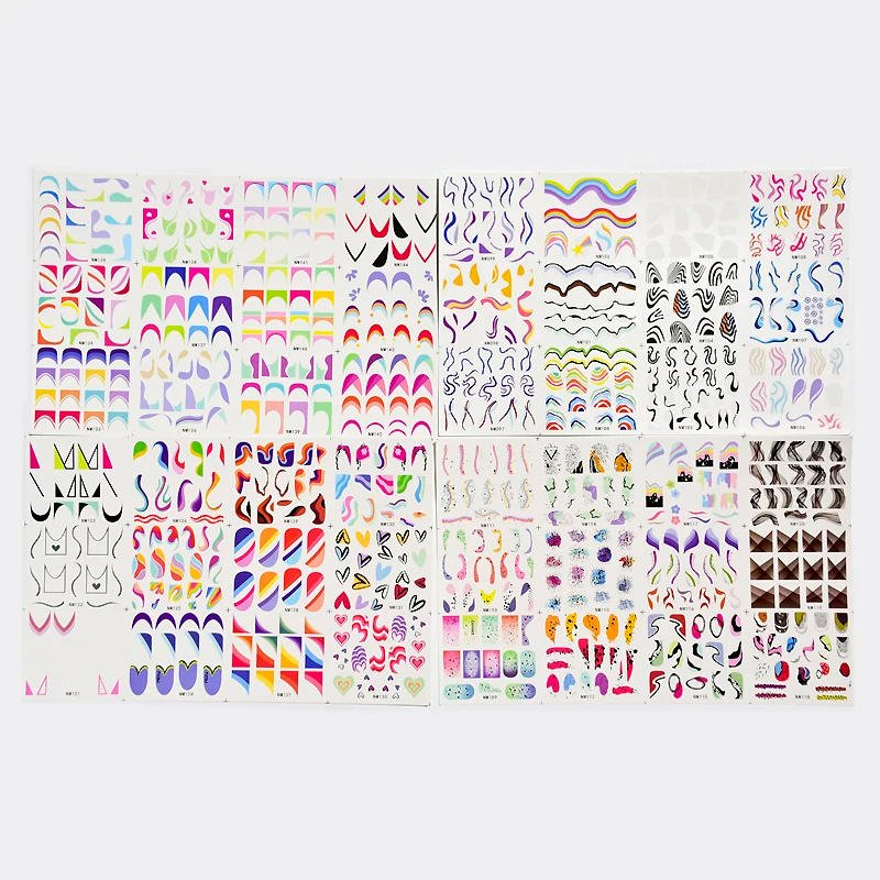 Description Picture 2 of itemFrench Tips Nail Slider Stickers Tattoo Geometric Lines Nail Art Transfer Water Decals Manciture Decoration