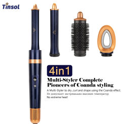 Negative Ion Hair Dryer 6-in-1 Professional Hair Dryer Curling Multi-Styler Curler Auto Waver Iron Hot Air Brush Blow Dryer