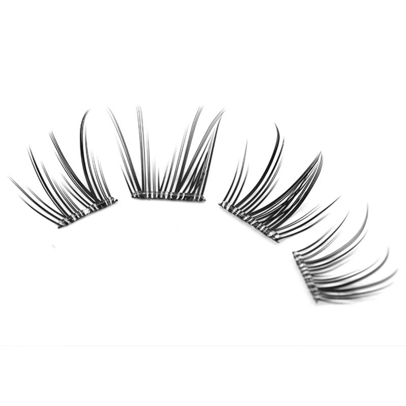 Description Picture 6 of item10 Rows Natural Fluffy Fox-style False Eyelashes Clusters Thick Segmented Lash Clusters Volume Eyelash Extensions For Beginners