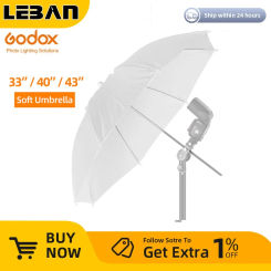Godox 33" 84cm 40" 102cm 43" 108cm White Soft Diffuser Studio Photography Translucent Umbrella for Studio Flash Strobe Lighting