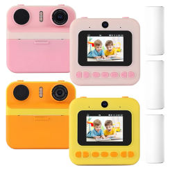 Kids Mini Instant Print Camera HD 1080P Digital Photo Camera Toy with 3 Rolls Print Paper Photo Printing Camera Birthday Gift