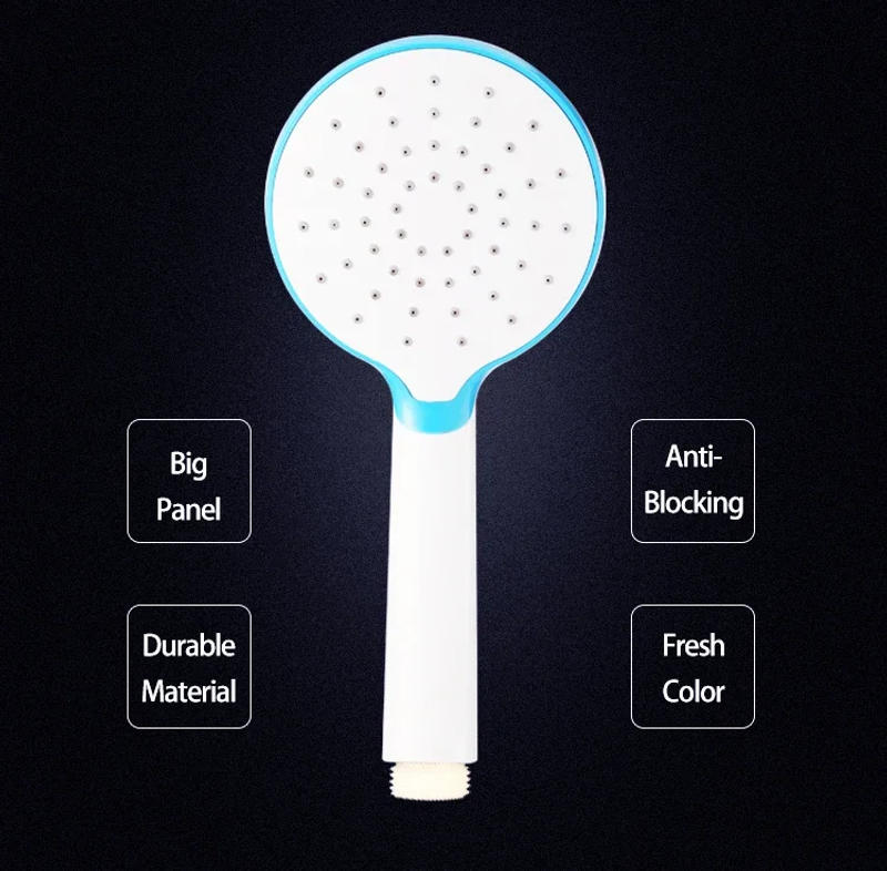 Description Picture 2 of itemLarge Panel Supercharged Shower Head ABS Square Hand Shower Held High Pressure Handheld Showerheads Spray Bathroom Accessories