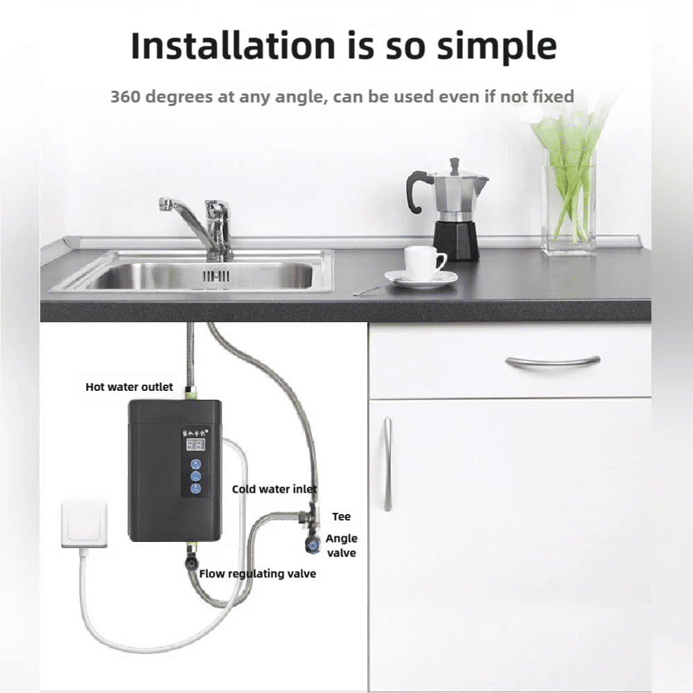 Description Picture 2 of item3800W Electric Water Heater Aneous Instantaneous Water Heater Kitchen, Bathroom, Shower, Water Heater 110V/220V