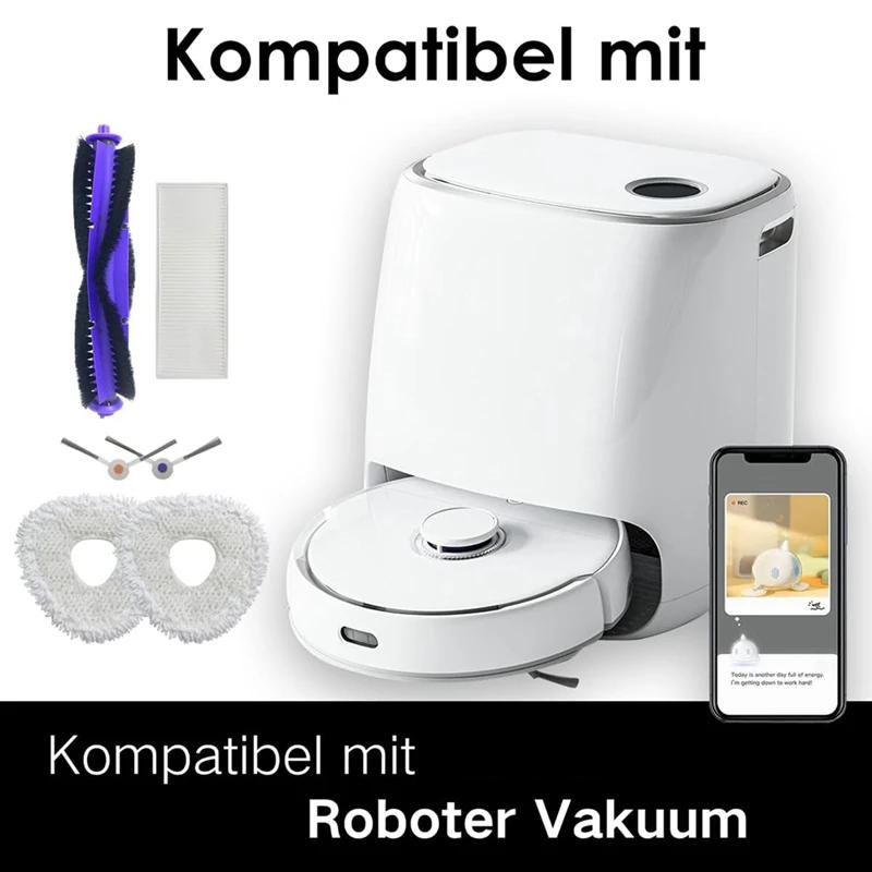 Description Picture 6 of itemAccessories For Narwal Freo Robot Vacuum Cleaner Main Side Brush Hepa Filter Mop Cloth Parts