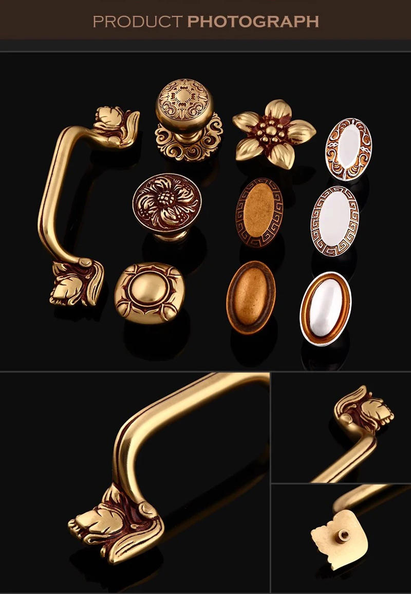 Description Picture 5 of itemSingle-Hole European Wine Cabinet Shoe Cabinet Drawers American Furniture Hardware Light Luxury Wardrobe Handles