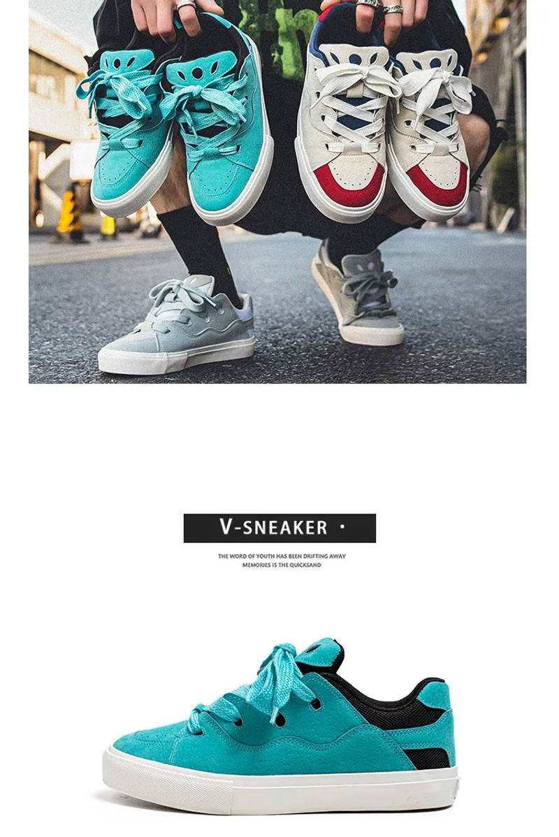 Description Picture 4 of item2023 Spring Blue Skateboard Shoes Men Women Size 44 Classic Low Flat Skate Sneakers Light Comfortable Training Shoes Zapatillas