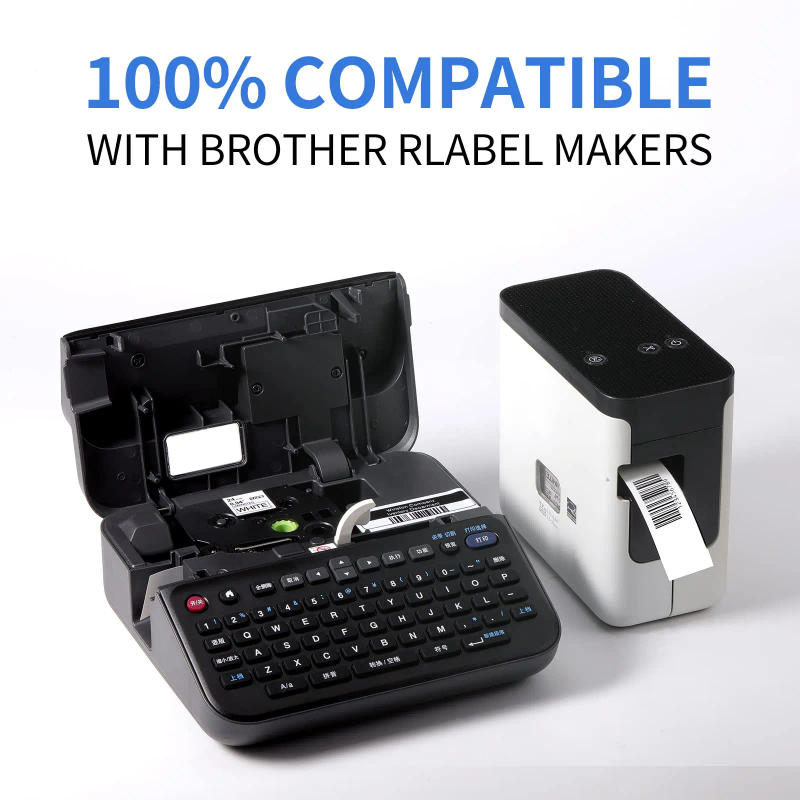 Description Picture 3 of itemtze-251 Laminated Tape 24mm Compatible for Brother P-touch Label Tape for Brother PTE550W PTD600 PTP710BT Label Printer Ribbon