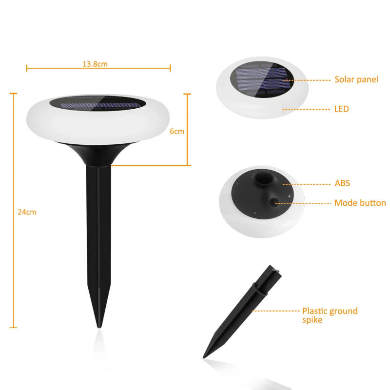 Description Picture 2 of item4 PCS LED RGB Solar Light Outdoors Landscape Wireless Spotlights Color Changing Waterproof Solar Wall Lamp Patio Garden Lighting